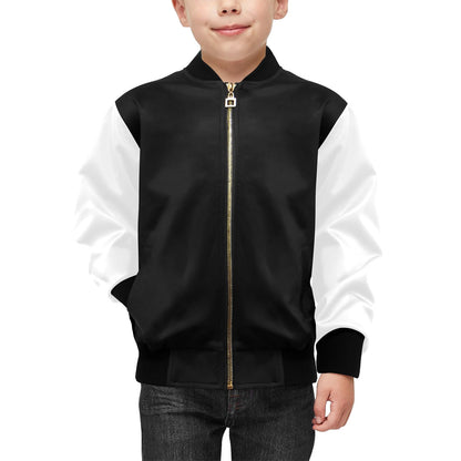 Keep Calm And Think WWJD Kids' Christian Bomber Jacket with Pockets