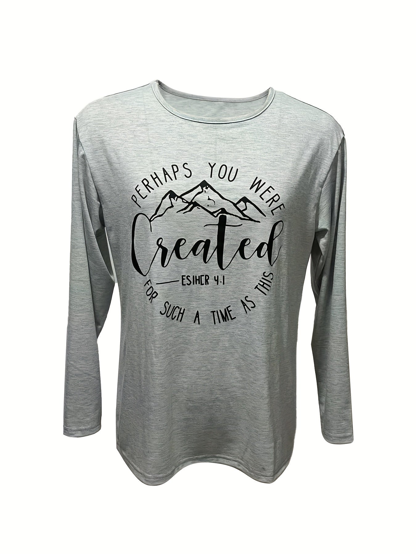 Esther 4:1 Perhaps You Were Created For Such A Time As This Women's Christian Pullover Sweatshirt claimedbygoddesigns