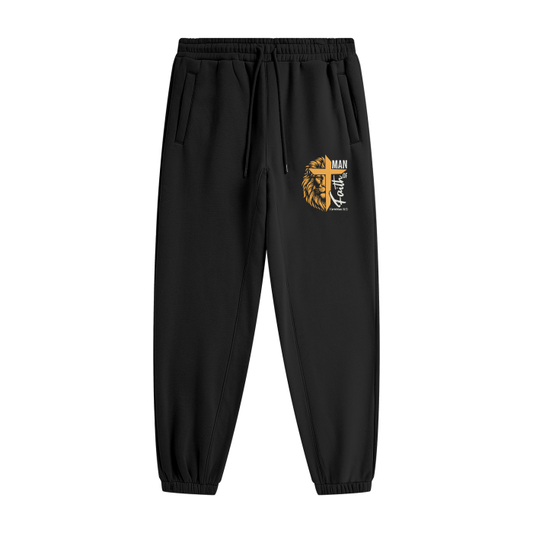 Man Of Faith Men's Christian Fleece Sweatpants (Joggers)