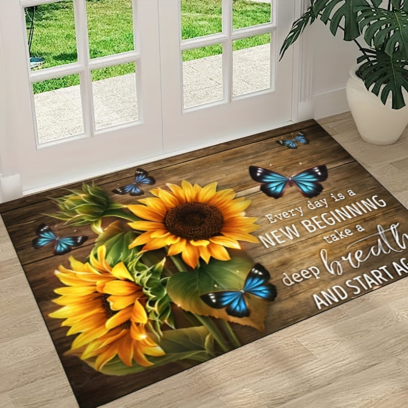 Every Day Is A New Beginning Christian Area Rug claimedbygoddesigns