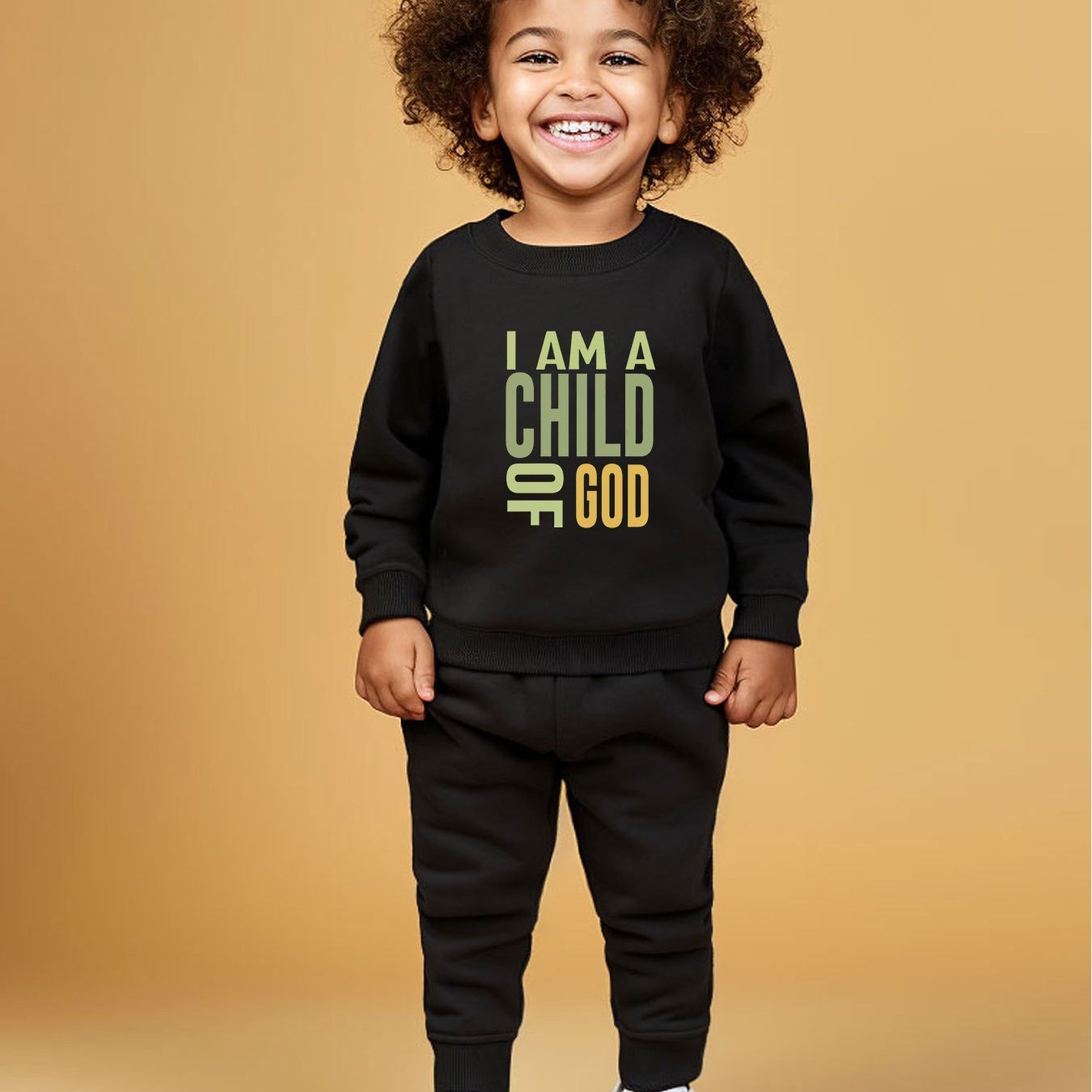 I AM A CHILD OF GOD Youth Christian Casual Outfit claimedbygoddesigns