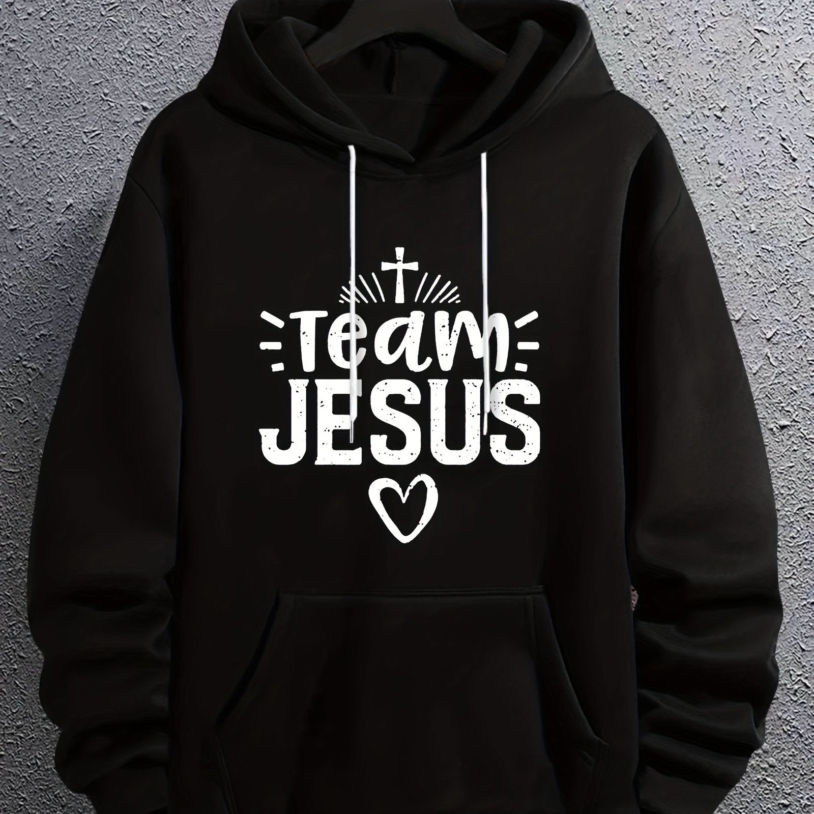 Team Jesus Men's Christian Pullover Hooded Sweatshirt claimedbygoddesigns