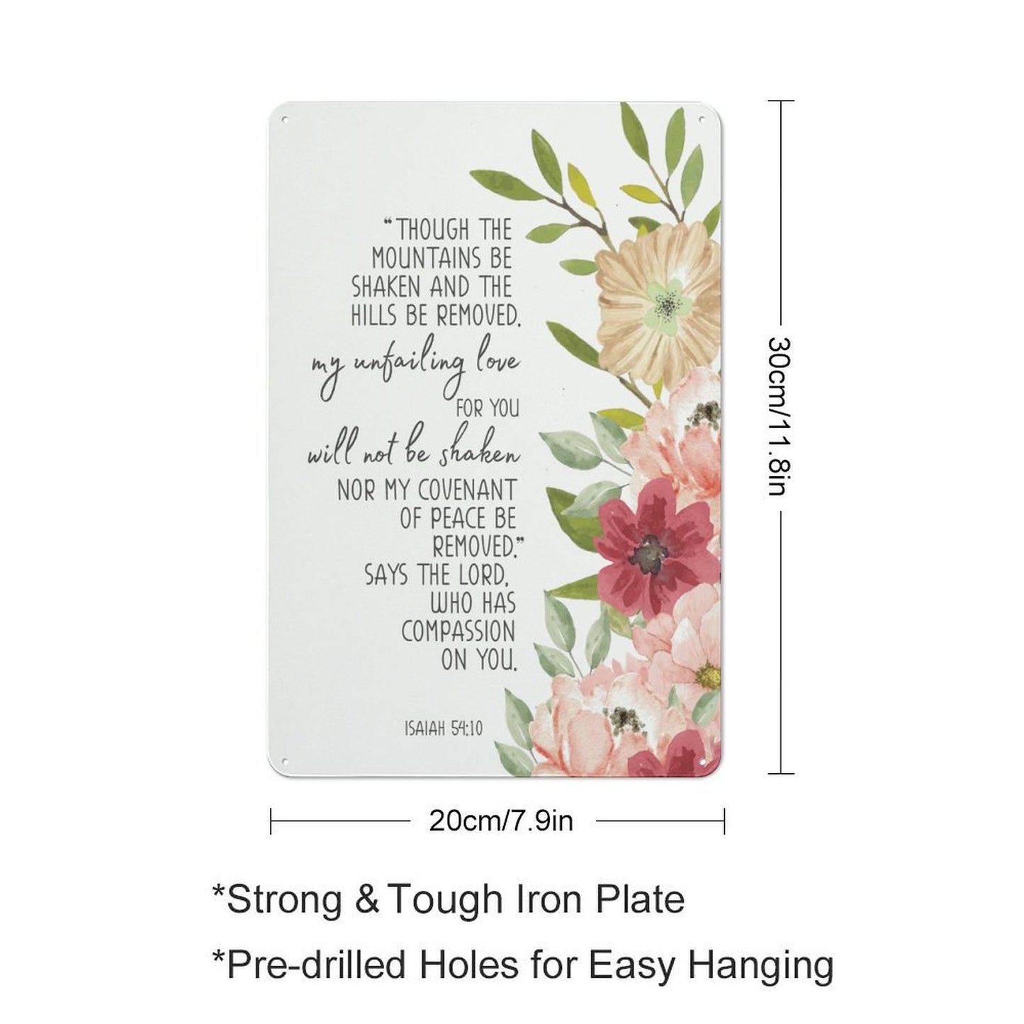 Unfailing Love Christian Metal Sign-11.8"x7.9"