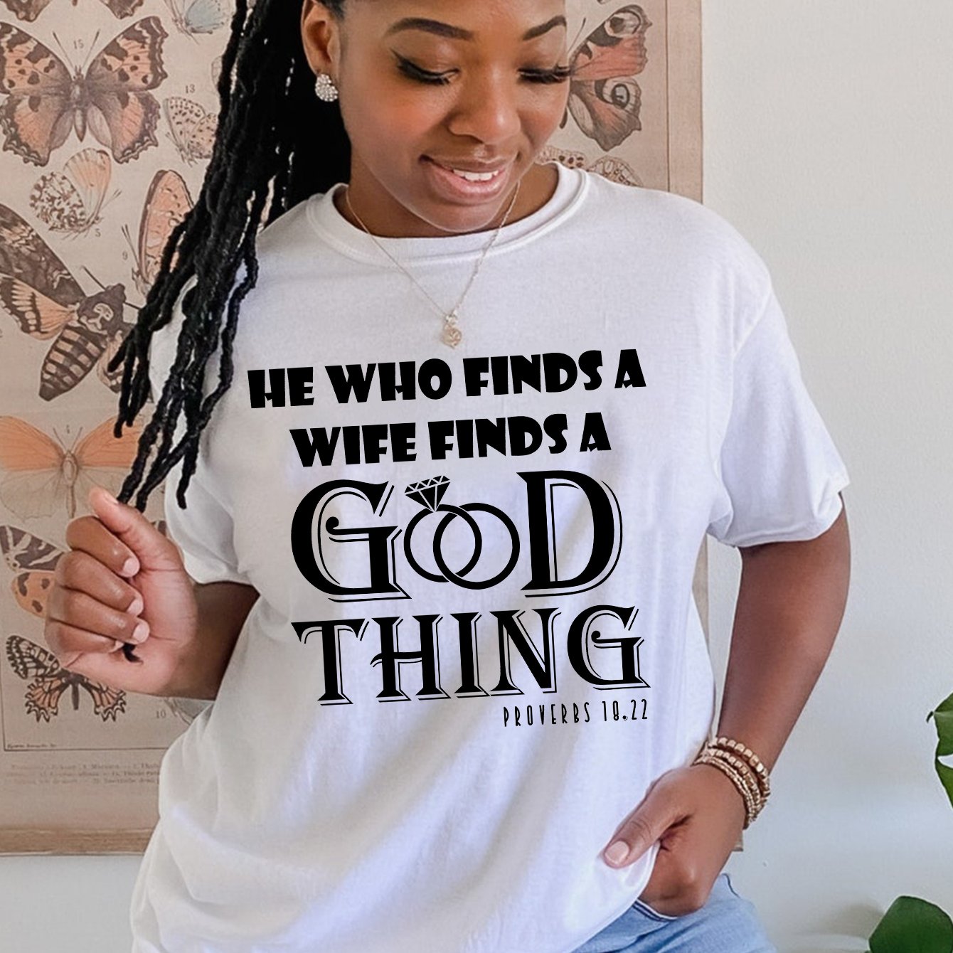 He Who Finds A Wife Finds A Good Thing Plus Size Women's Christian T-shirt claimedbygoddesigns