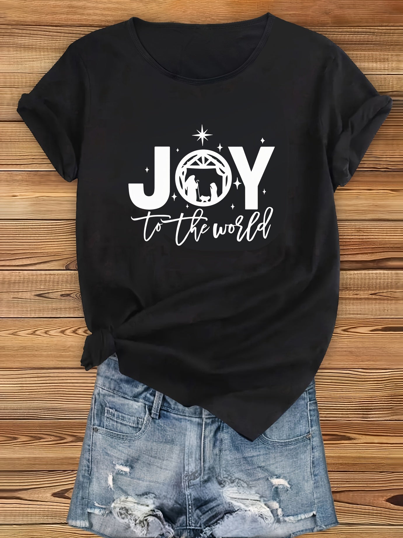 Joy To The World Women's Christian T-shirt claimedbygoddesigns