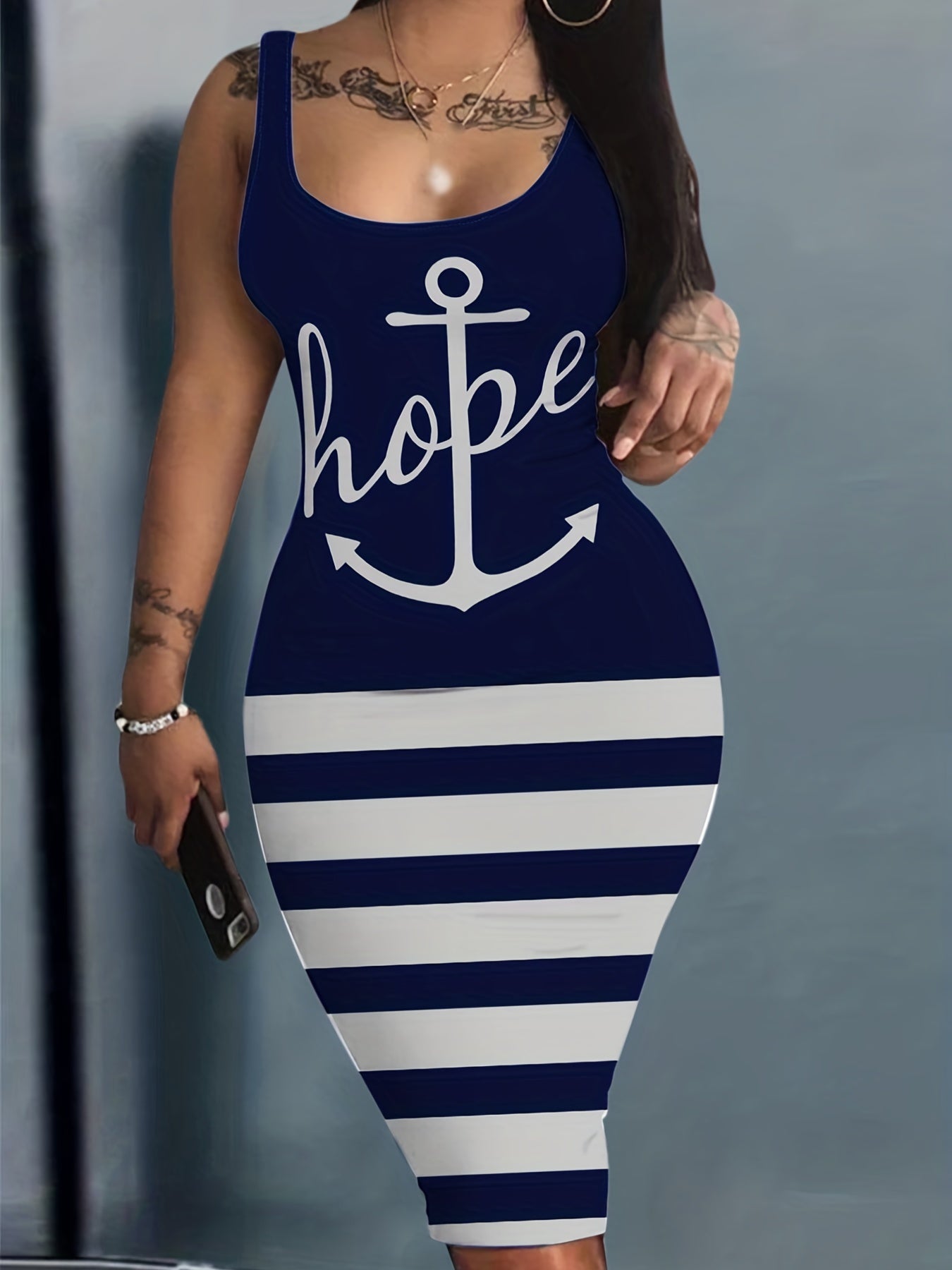 Hope Anchor Women's Christian Casual Dress claimedbygoddesigns