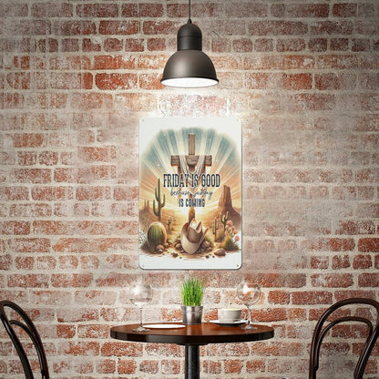 Friday Is Good Christian Metal Sign - ClaimedbyGodDesigns