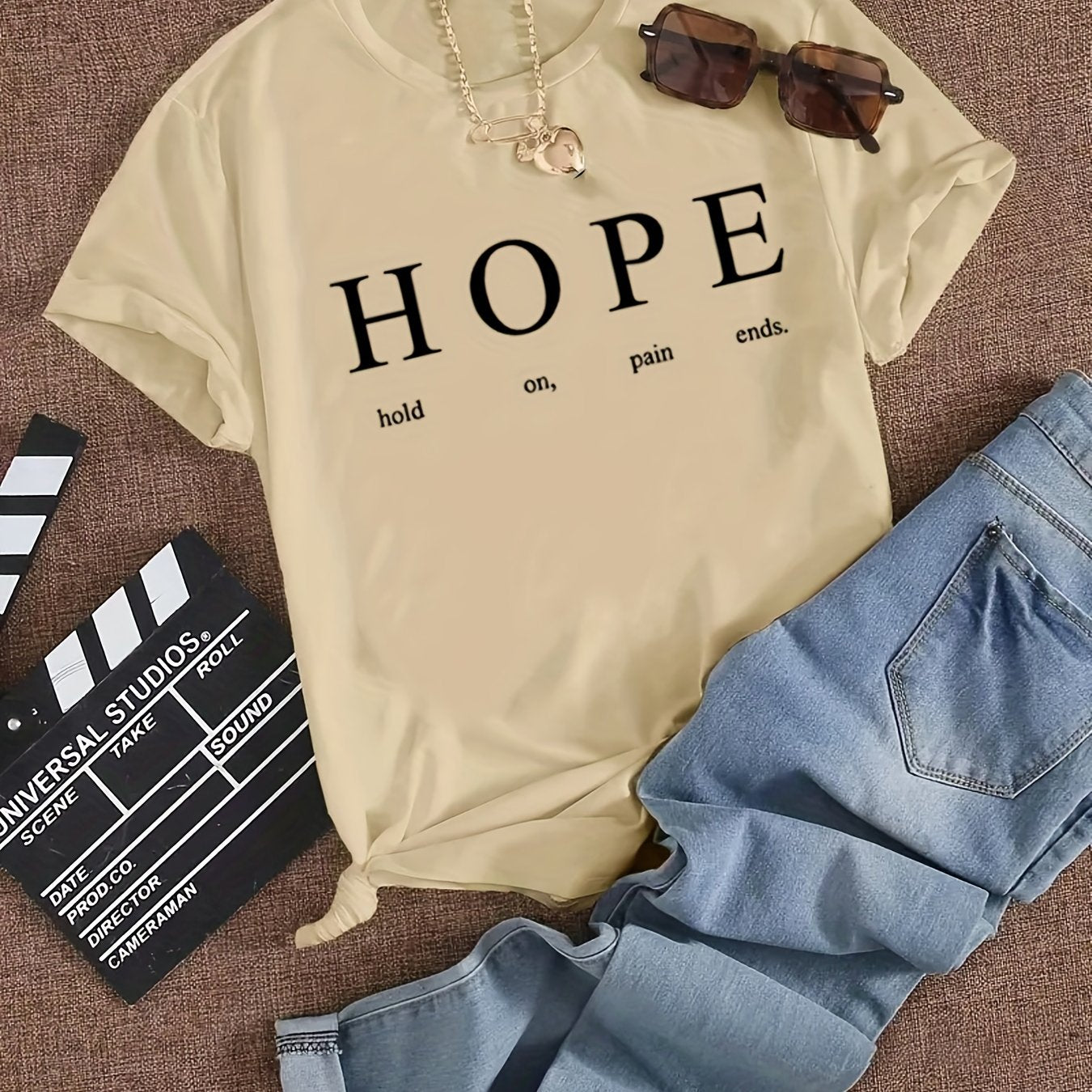 HOPE: Hold On Pain Ends Women's Christian T-shirt claimedbygoddesigns