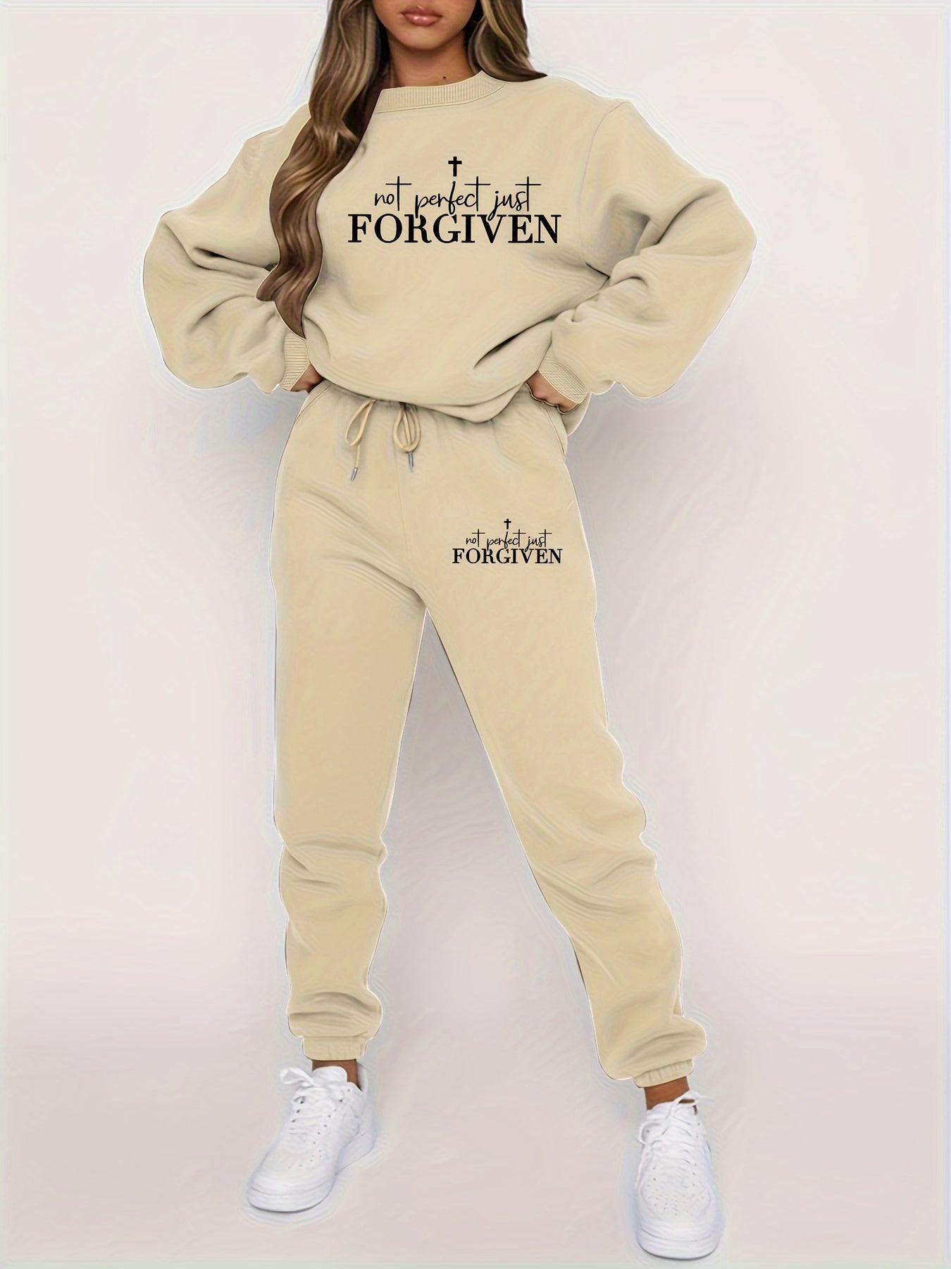 Not Perfect Just Forgiven Women's Casual Outfit claimedbygoddesigns