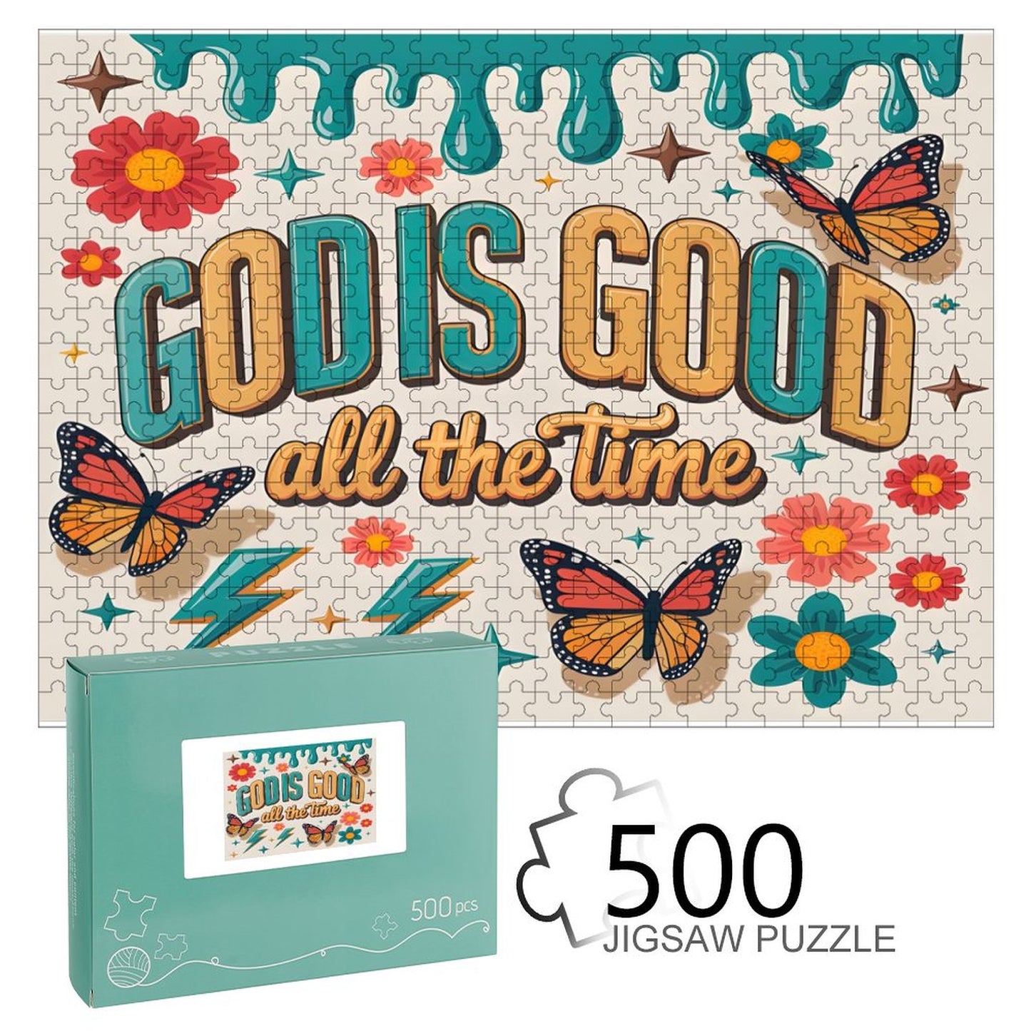 God Is Good All The Time Christian Horizontal Wooden Puzzle