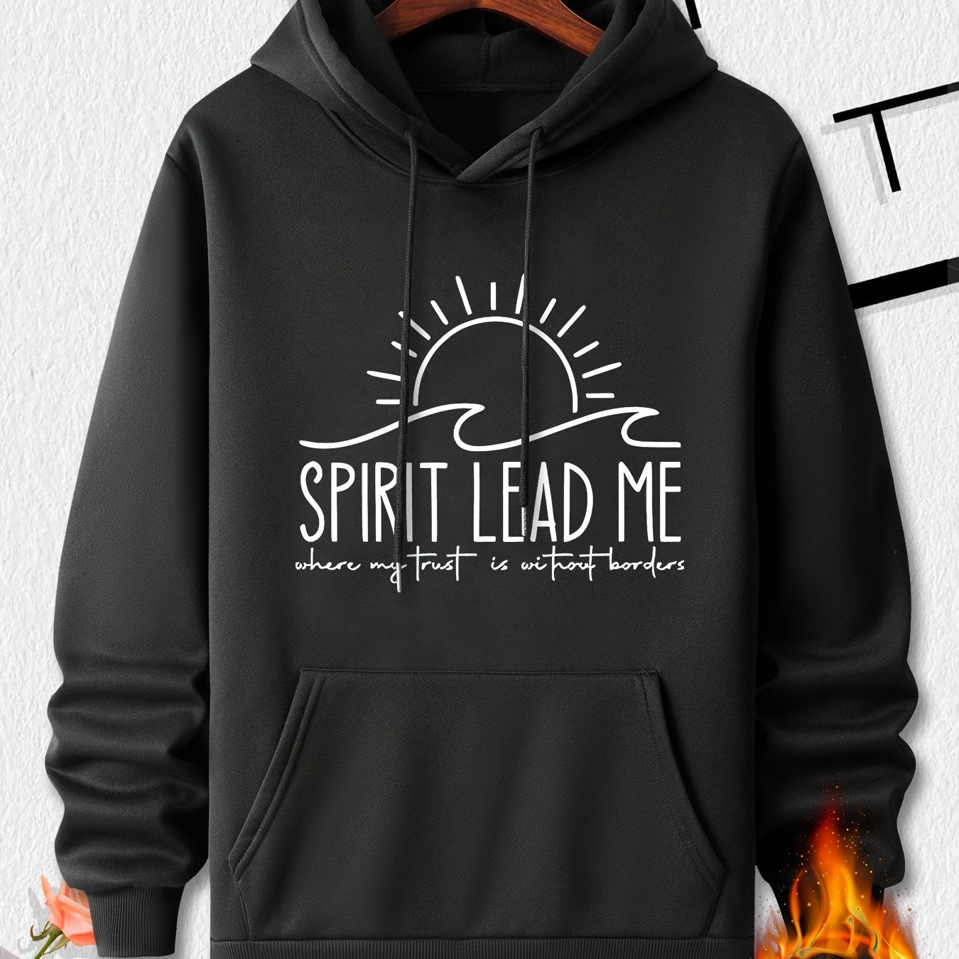 Spirit Lead Me Men's Christian Pullover Hooded Sweatshirt claimedbygoddesigns