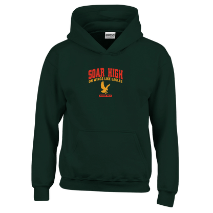 Soar High Youth Christian Pullover Hooded Sweatshirt - ClaimedbyGodDesigns