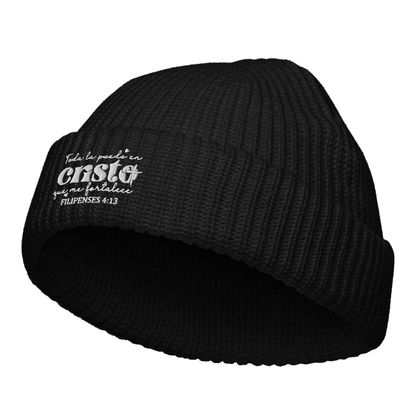 Todo La Puedo En Cristo Que Me Fortalece Spanish Christian Fisherman beanie