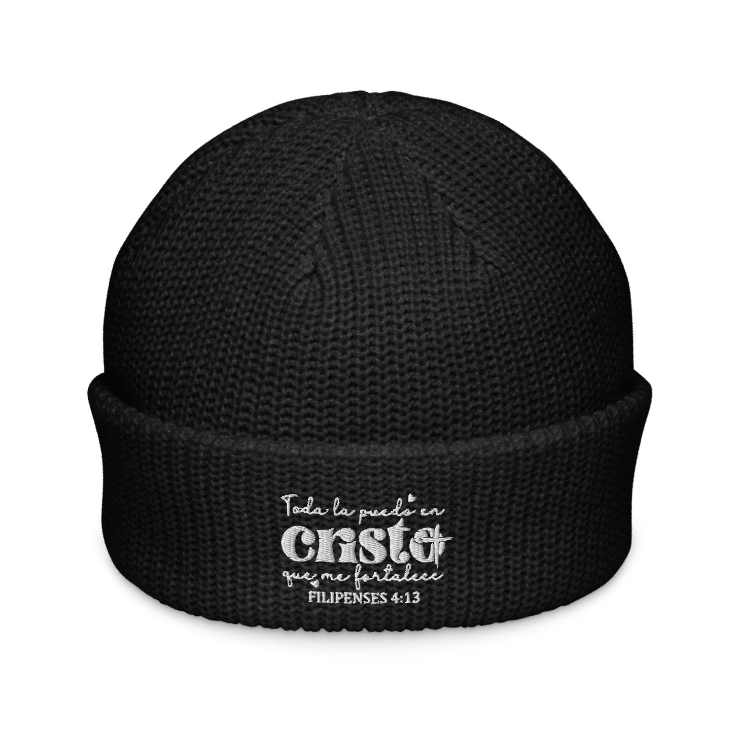 Todo La Puedo En Cristo Que Me Fortalece Spanish Christian Fisherman beanie