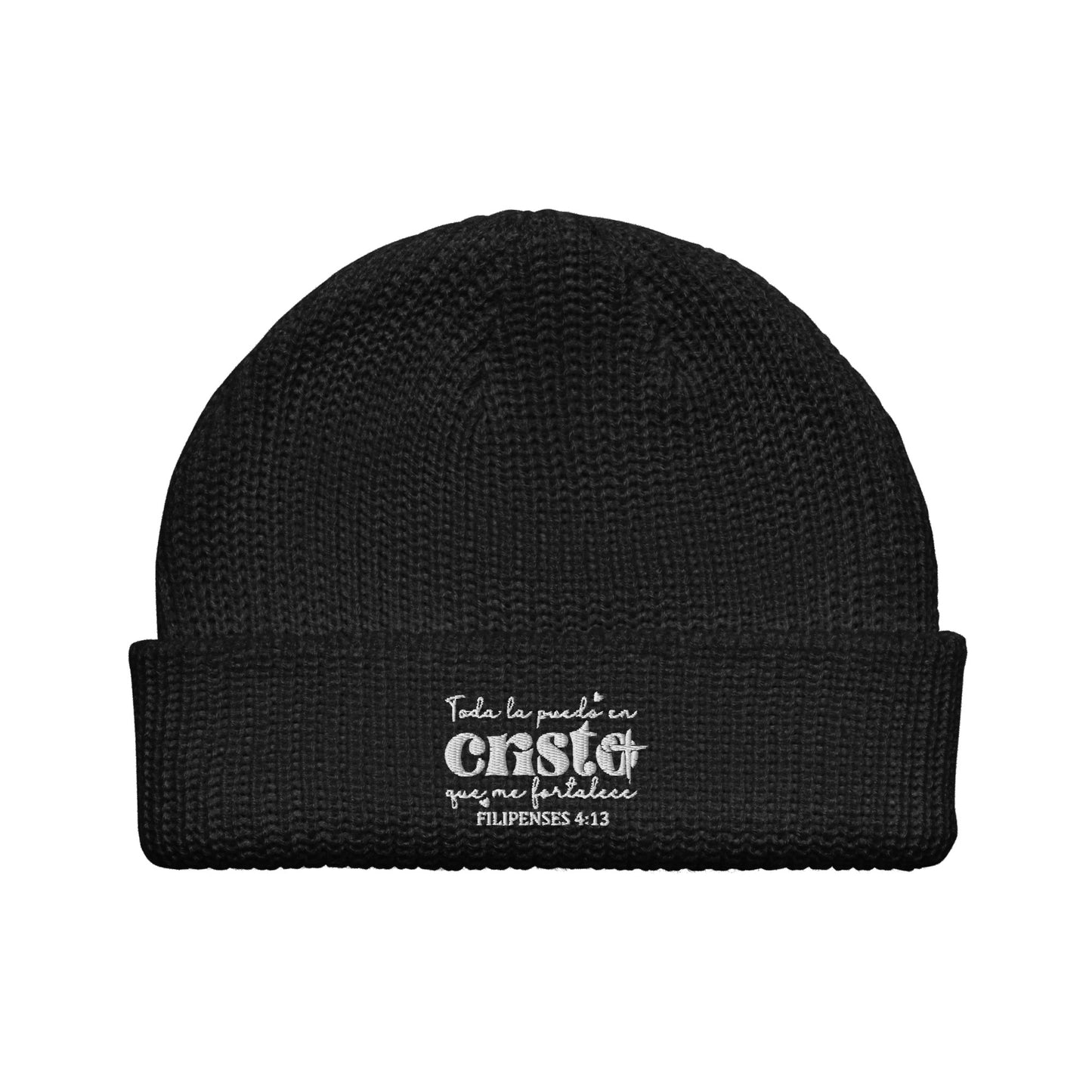 Todo La Puedo En Cristo Que Me Fortalece Spanish Christian Fisherman beanie