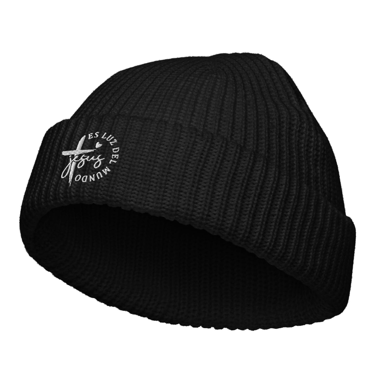 Jesus Es Luz Del Mundo Spanish Christian Fisherman beanie