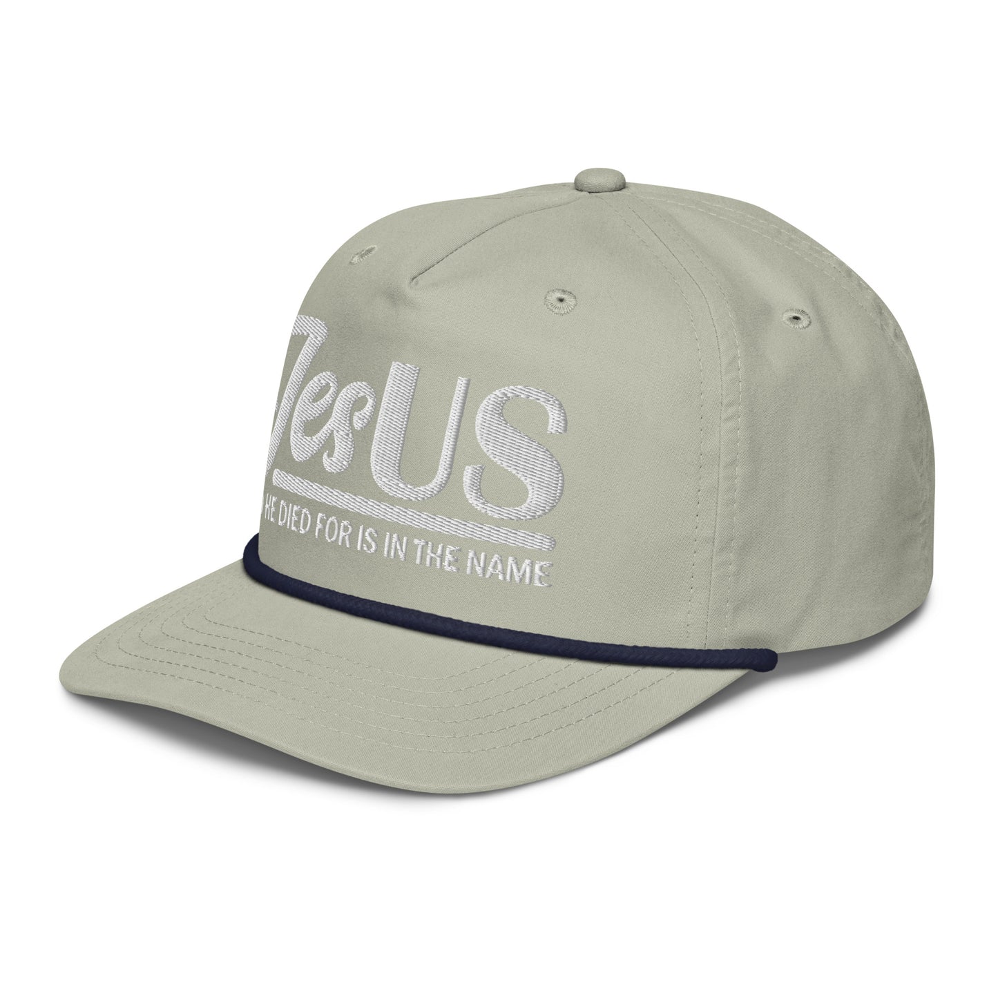 JesUS Who He Died For Is In The Name Adult Christian Golf rope Hat