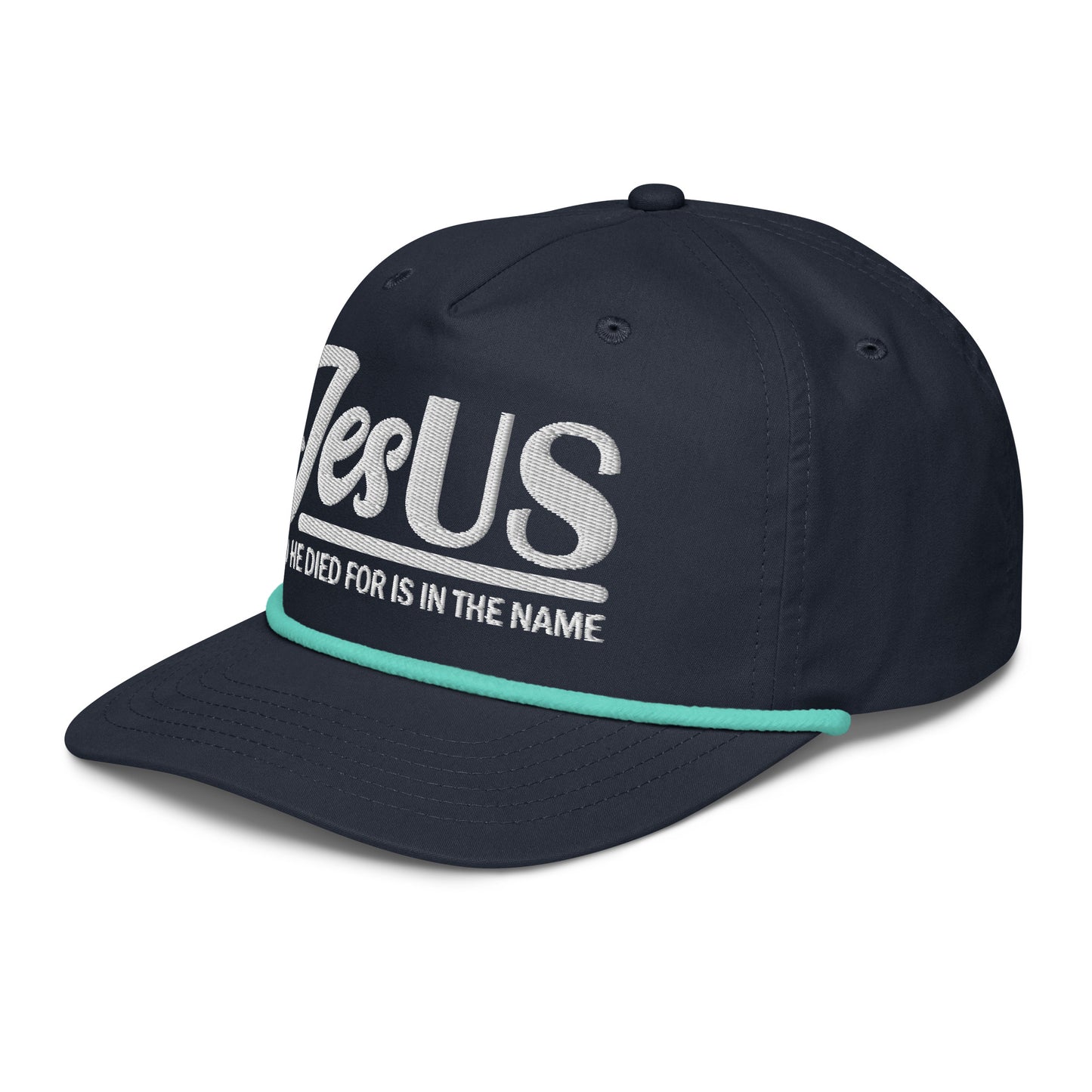 JesUS Who He Died For Is In The Name Adult Christian Golf rope Hat