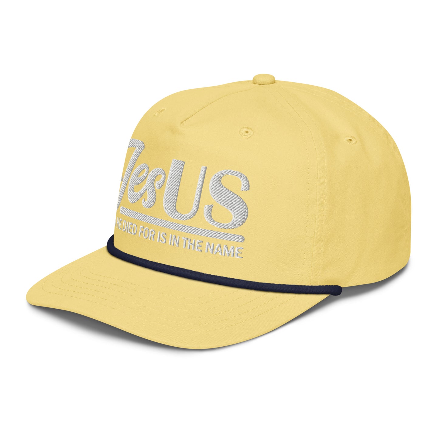 JesUS Who He Died For Is In The Name Adult Christian Golf rope Hat