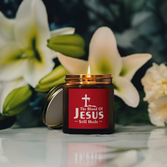 His Blood Still Heals Christian Scented Candle (4oz, 9oz)