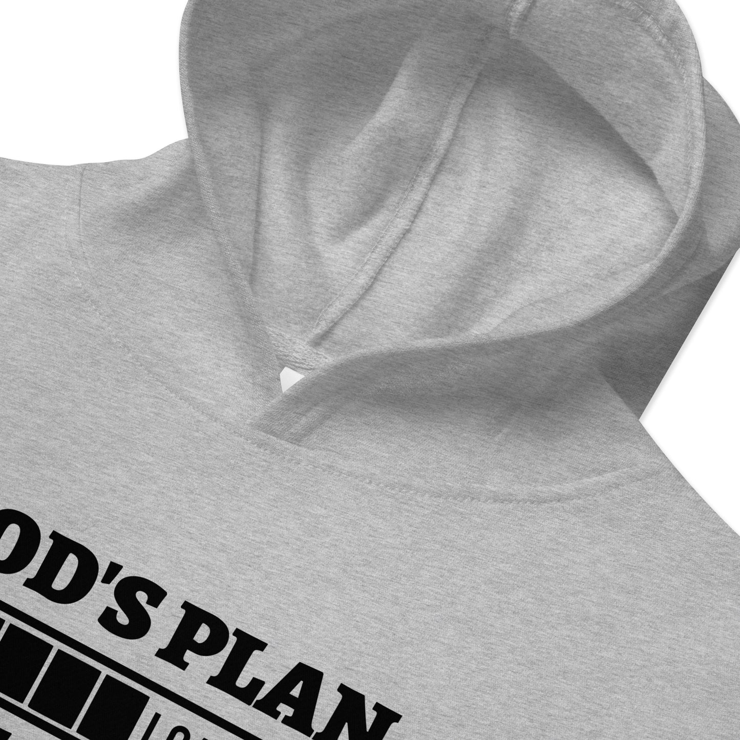 God's Plan Loading Please Wait Youth Christian fleece hooded Sweatshirt