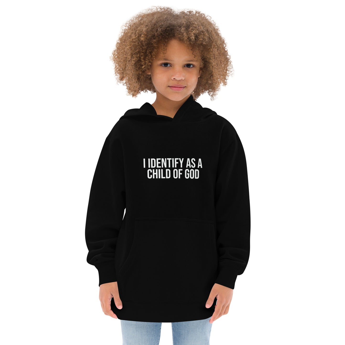 I Identify As A Child Of God Youth Christian fleece hooded Sweatshirt