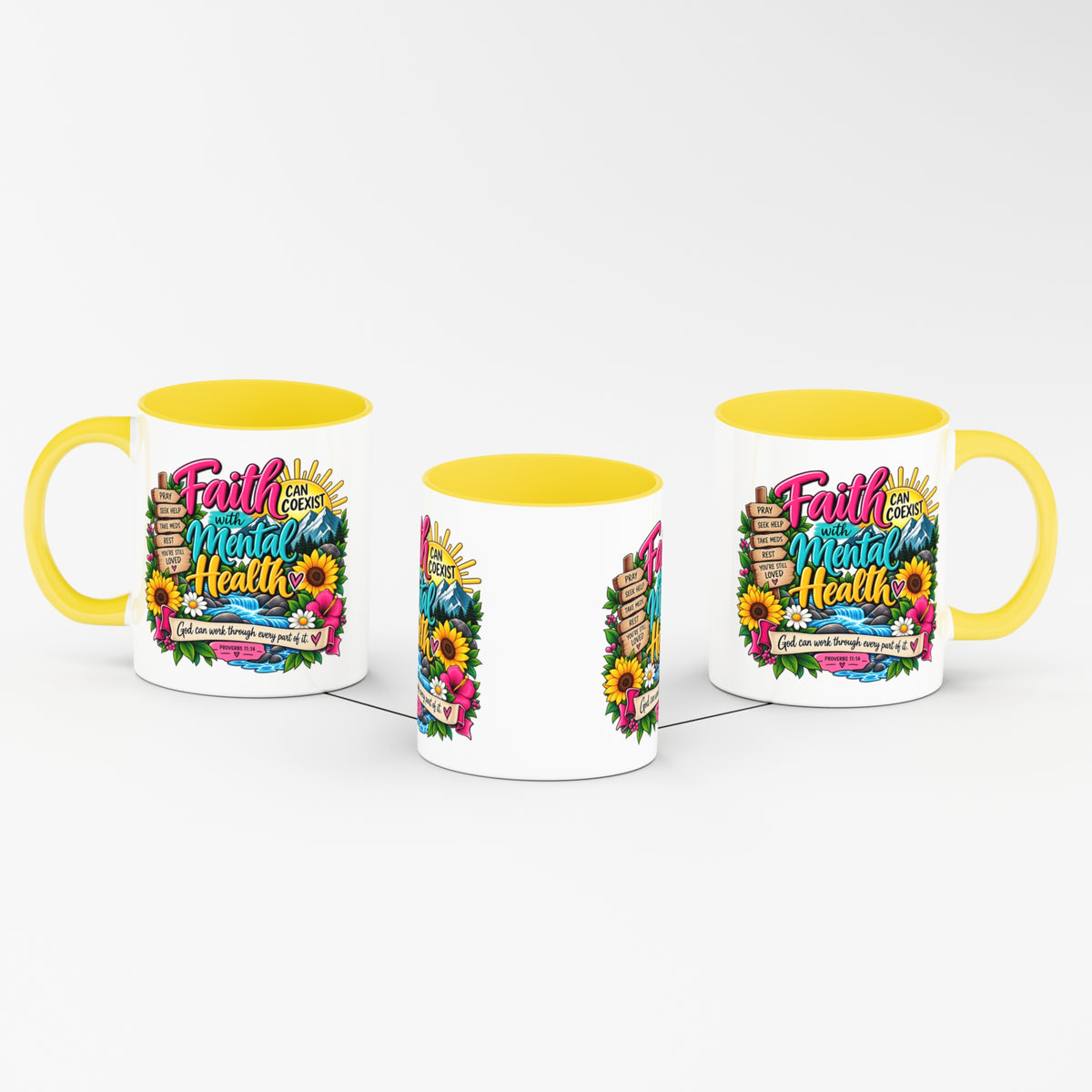 Faith Can Coexist With Mental Health Brighter Days Box - Claimed by God Designs