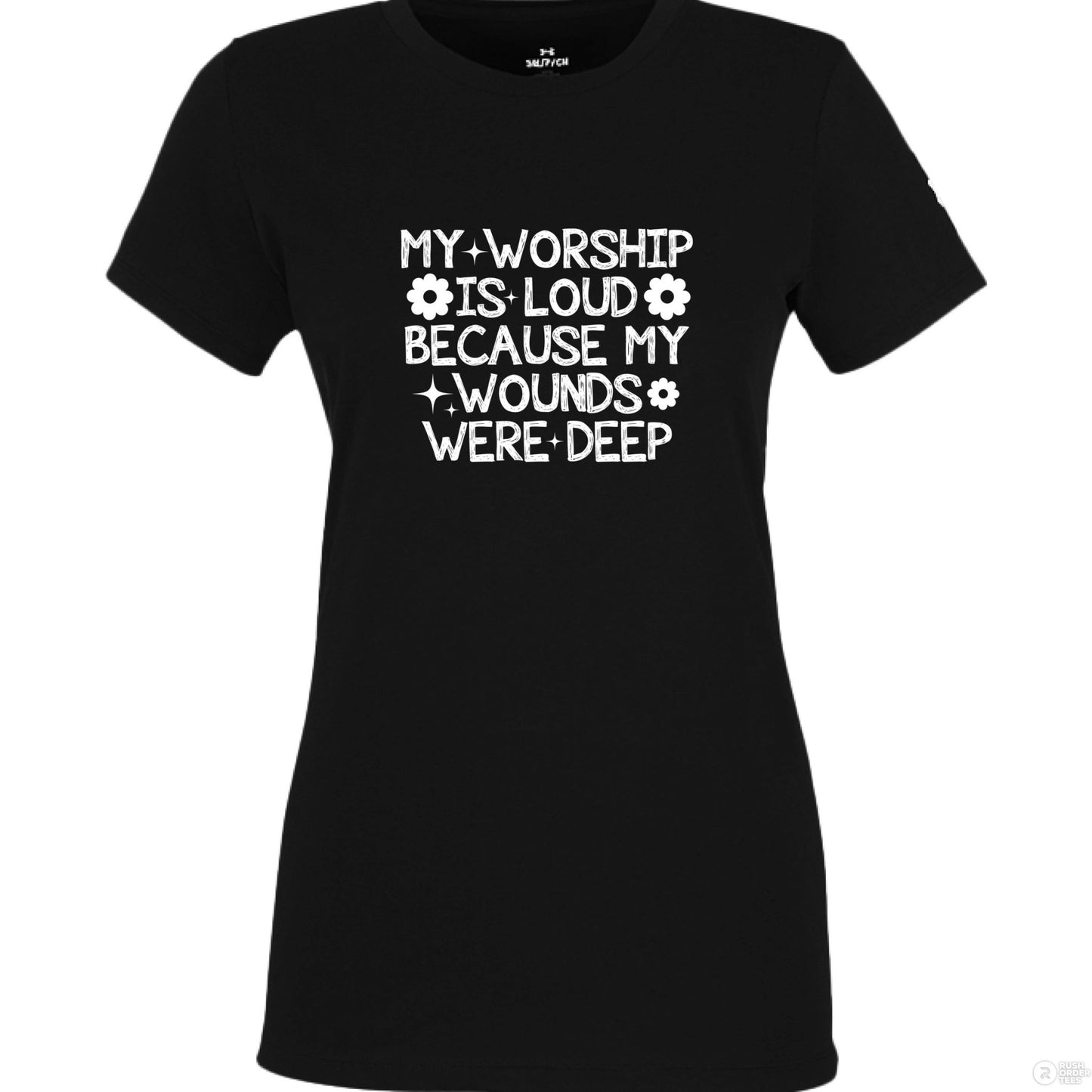 My Worship Is Loud Women's Christian T-shirt - ClaimedbyGodDesigns