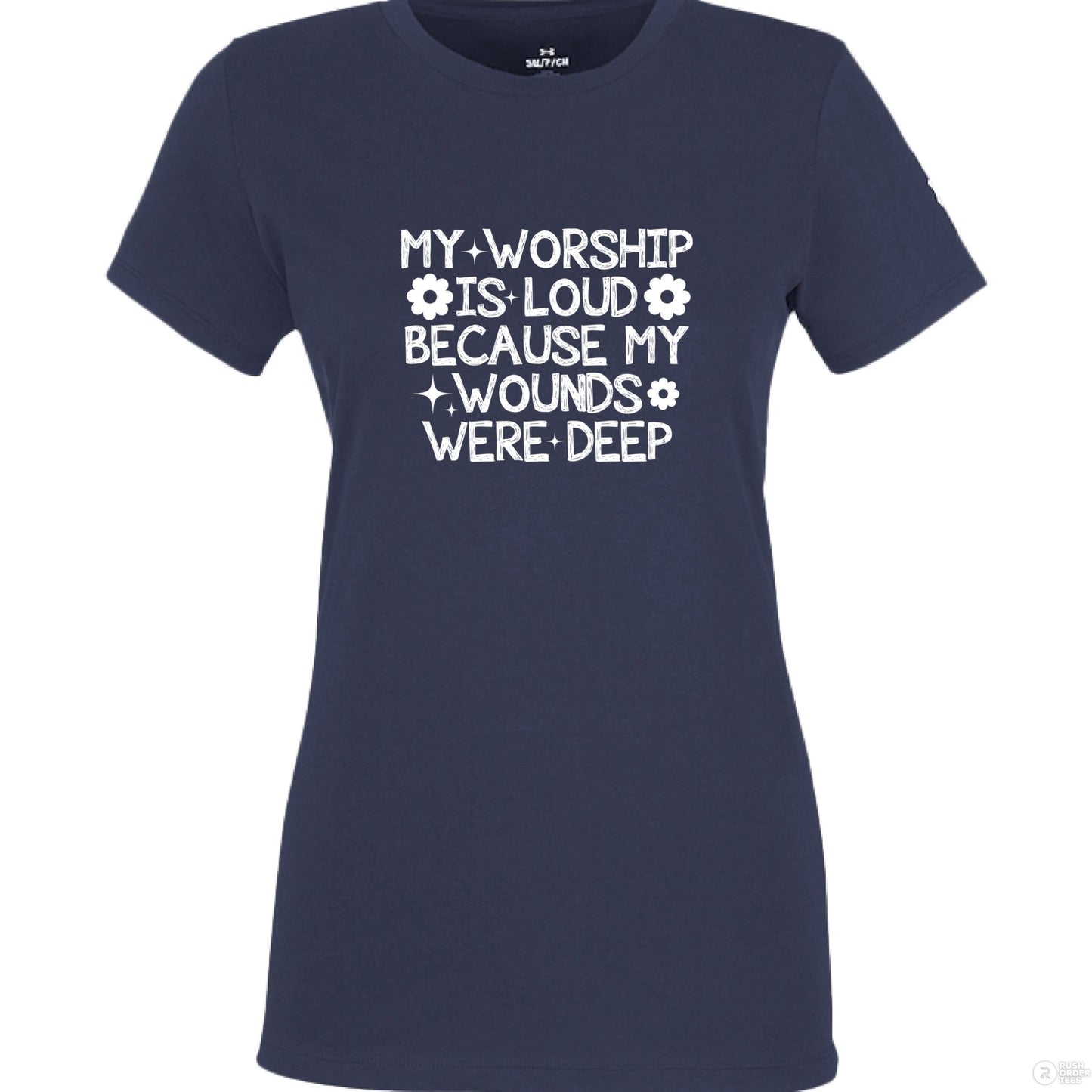 My Worship Is Loud Women's Christian T-shirt - ClaimedbyGodDesigns