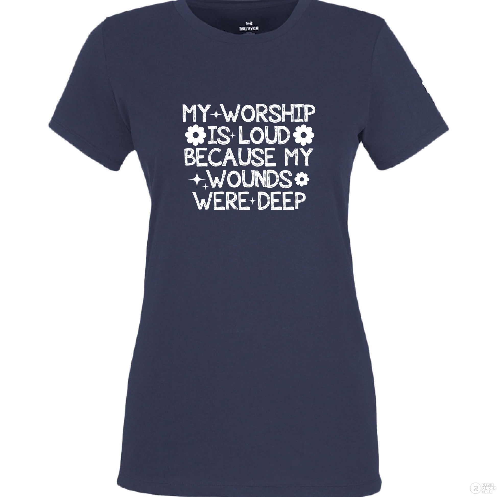 My Worship Is Loud Women's Christian T-shirt - ClaimedbyGodDesigns
