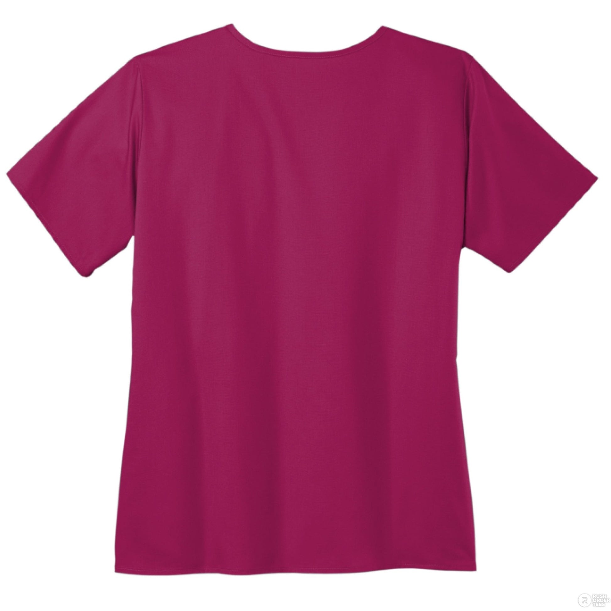 Seek First The Kingdom Women’s WorkFlex Mock Wrap Christian Scrub Top – Comfortable, Stylish, and Professional Workwear - ClaimedbyGodDesigns