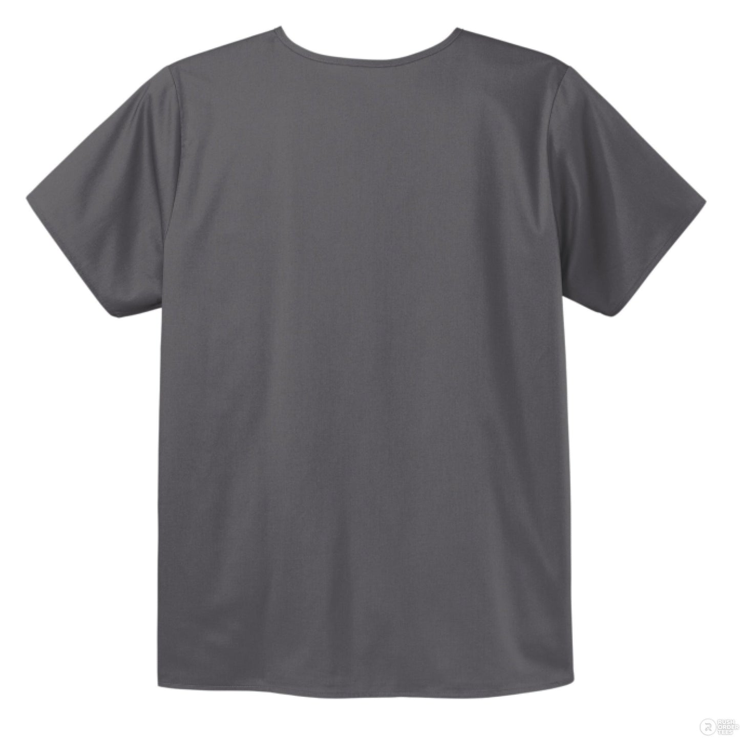 Seek First The Kingdom Unisex Chest Pocket V - Neck Scrub Top – Comfortable, Durable, and Professional Workwear - ClaimedbyGodDesigns