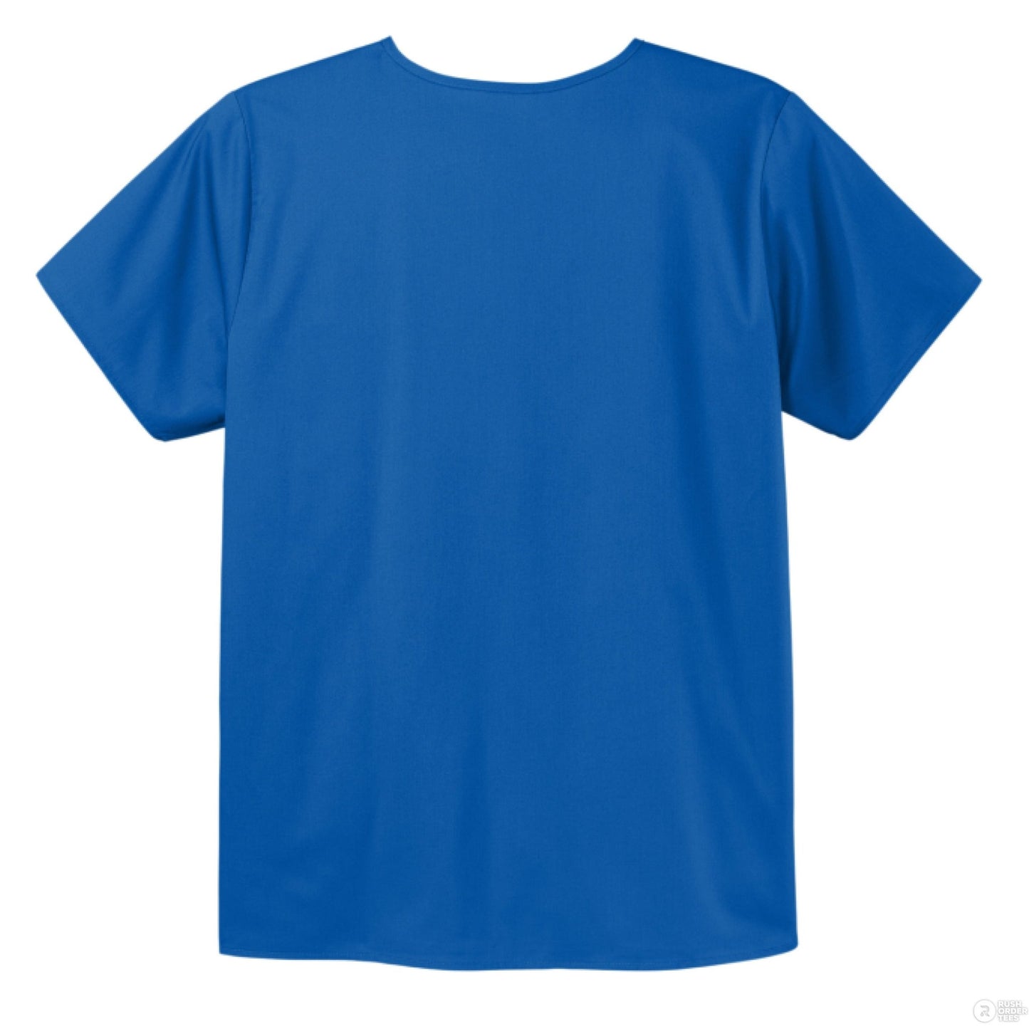 Seek First The Kingdom Unisex Chest Pocket V - Neck Scrub Top – Comfortable, Durable, and Professional Workwear - ClaimedbyGodDesigns