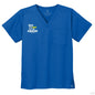 Seek First The Kingdom Unisex Chest Pocket V - Neck Scrub Top – Comfortable, Durable, and Professional Workwear - ClaimedbyGodDesigns