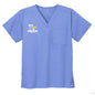 Seek First The Kingdom Unisex Chest Pocket V - Neck Scrub Top – Comfortable, Durable, and Professional Workwear - ClaimedbyGodDesigns