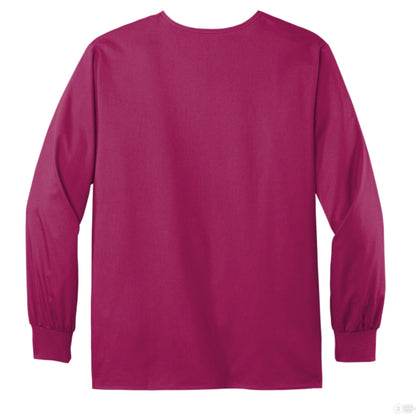 Seek First The Kingdom Unisex Christian WorkFlex Snap - Front Scrub Jacket – Comfortable, Durable, and Professional Workwear - ClaimedbyGodDesigns