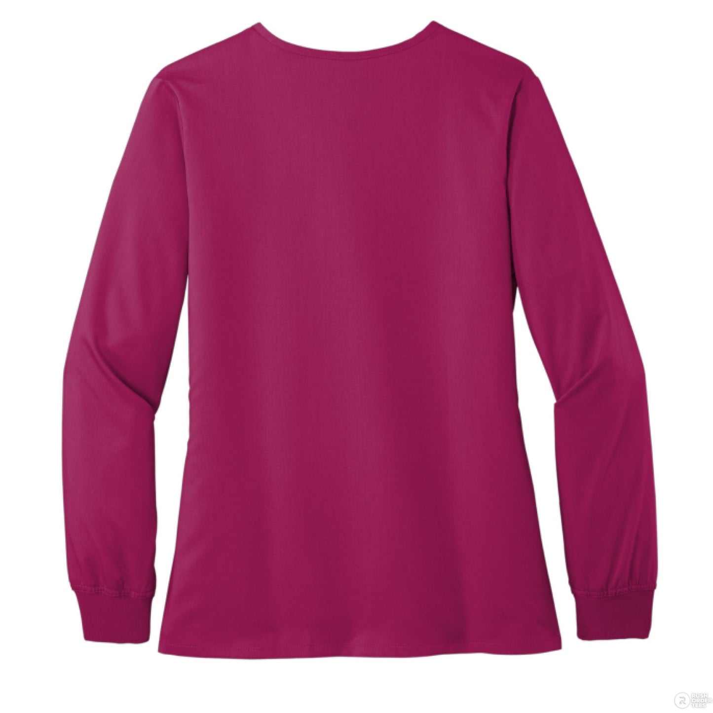 Keep Him First Women’s Christian Premiere Flex Full - Zip Scrub Jacket - ClaimedbyGodDesigns