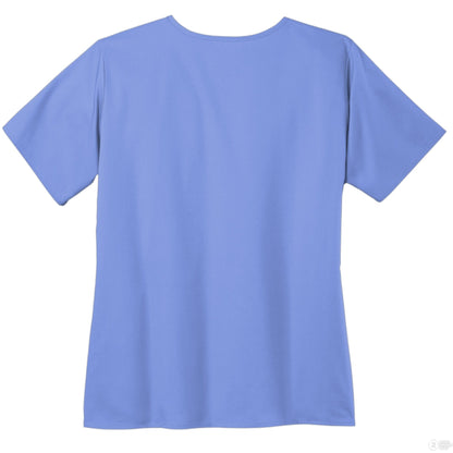 Keep Him First Women’s WorkFlex Mock Wrap Christian Scrub Top - ClaimedbyGodDesigns