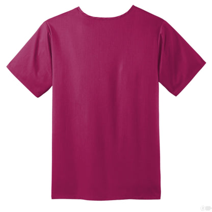 Keep Him First Men’s WorkFlex Mock Wrap Christian Scrub Top - ClaimedbyGodDesigns