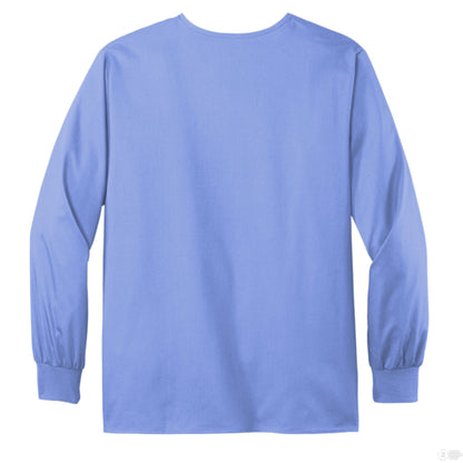 Keep HIm First Unisex Christian WorkFlex Snap - Front Scrub Jacket – Comfortable, Durable, and Professional Workwear - ClaimedbyGodDesigns