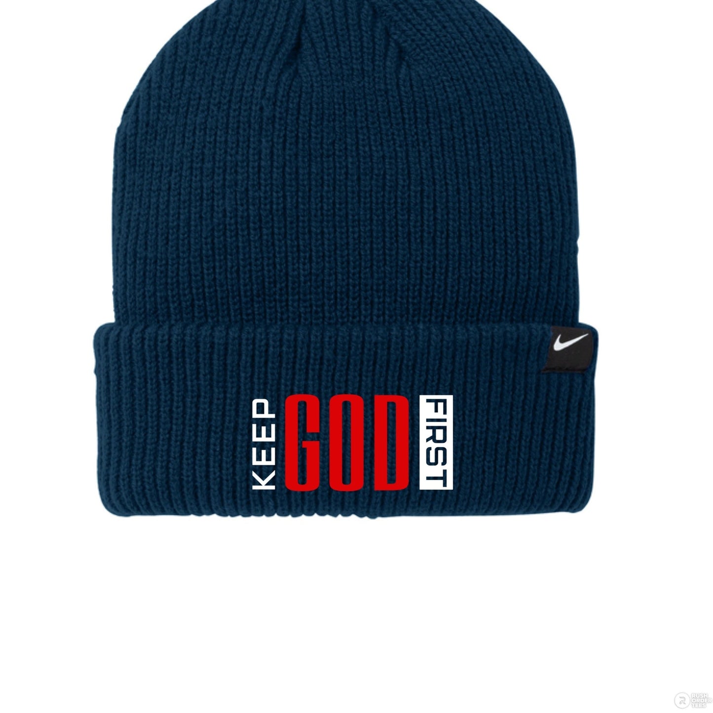 Keep Him First Adult Christian Beanie - ClaimedbyGodDesigns