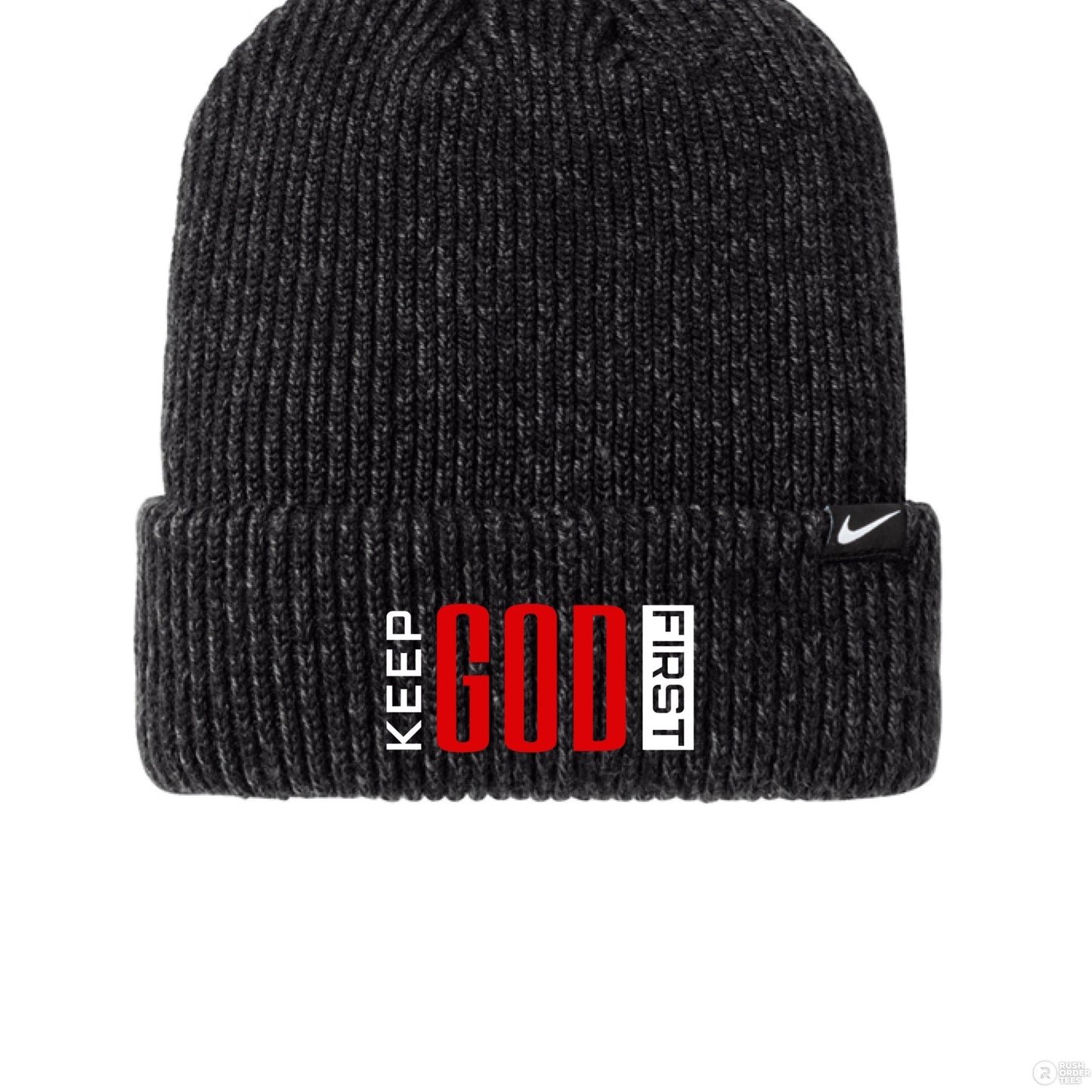 Keep Him First Adult Christian Beanie - ClaimedbyGodDesigns