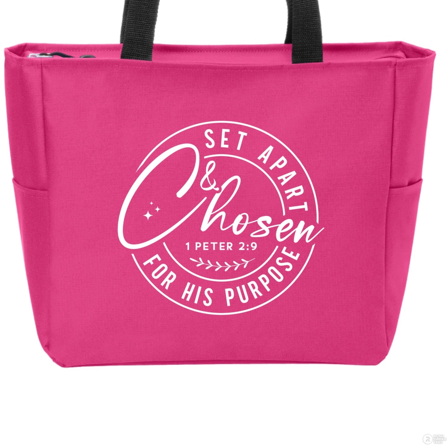 Set Apart and Chosen Christian Tote Bag - ClaimedbyGodDesigns