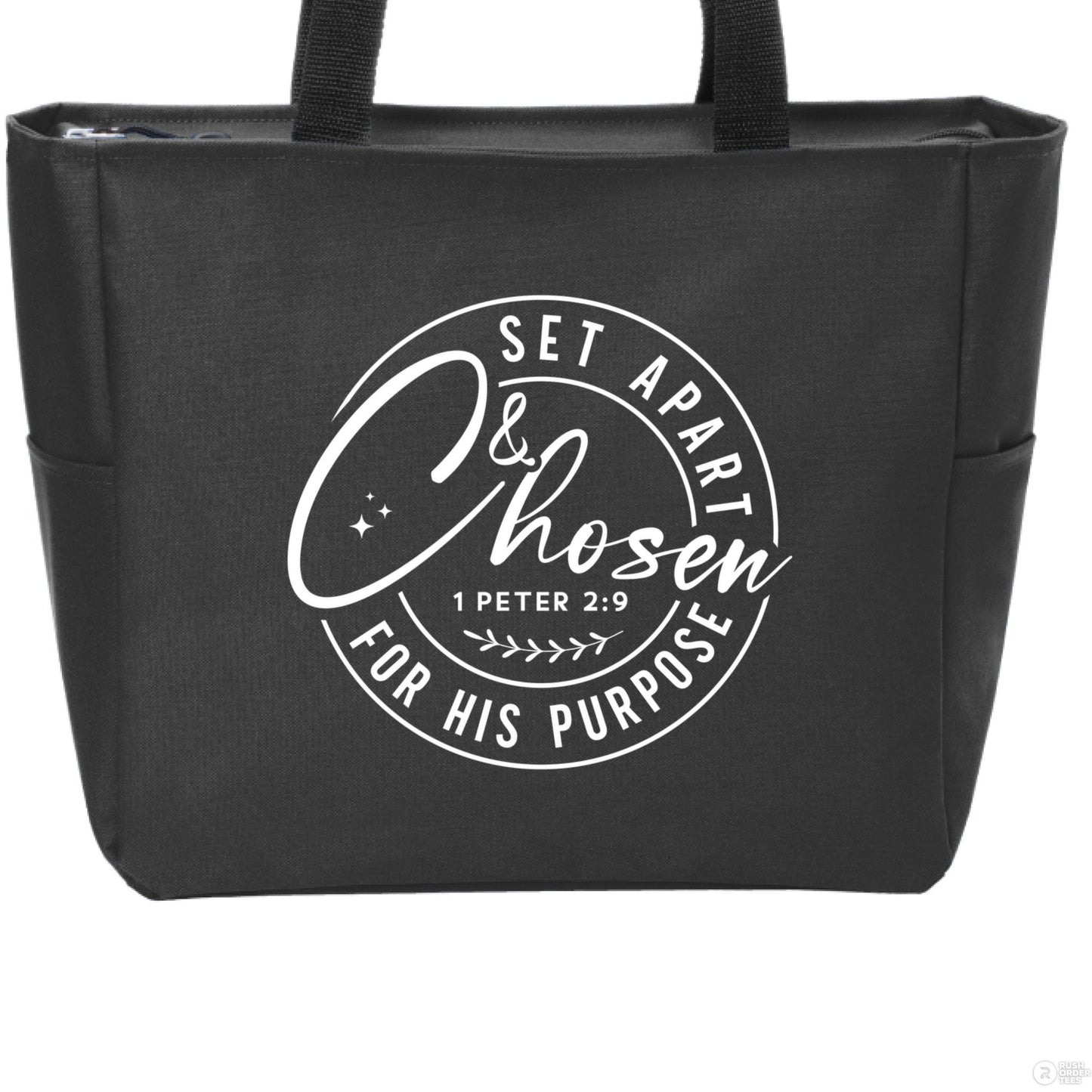 Set Apart and Chosen Christian Tote Bag - ClaimedbyGodDesigns