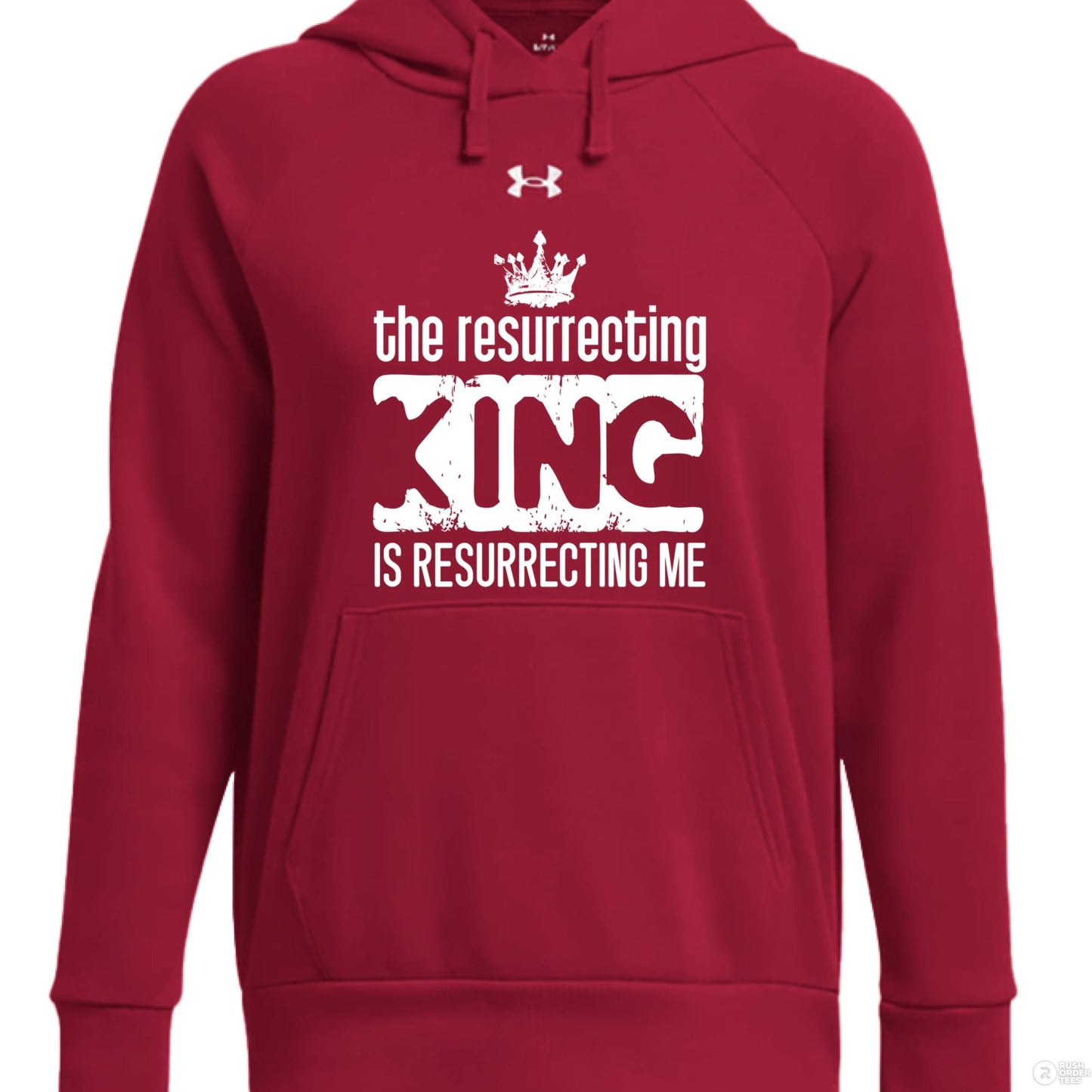 The Resurrecting King Women's Pullover Hooded Fleece Sweatshirt - ClaimedbyGodDesigns