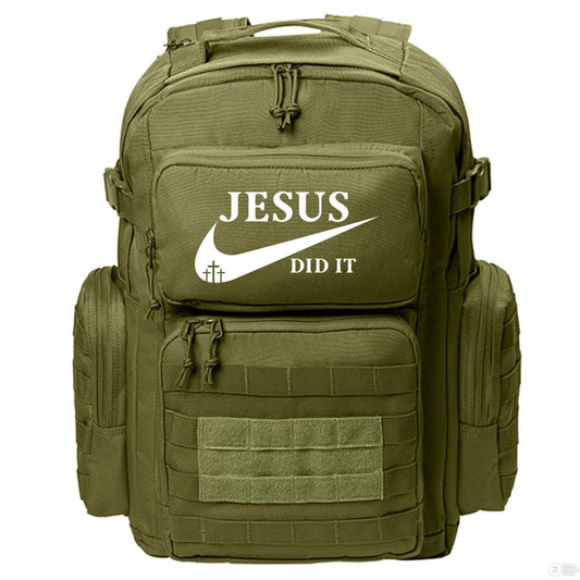 He Did It (3) Christian Backpack - ClaimedbyGodDesigns
