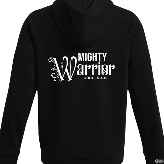 Mighty Warrior Men's Christian Full - zip Hooded Sweatshirt - ClaimedbyGodDesigns