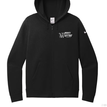 Mighty Warrior Women's Christian Fleece Full - Zip Hooded Sweatshirt - ClaimedbyGodDesigns