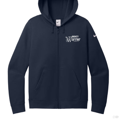 Mighty Warrior Women's Christian Fleece Full - Zip Hooded Sweatshirt - ClaimedbyGodDesigns