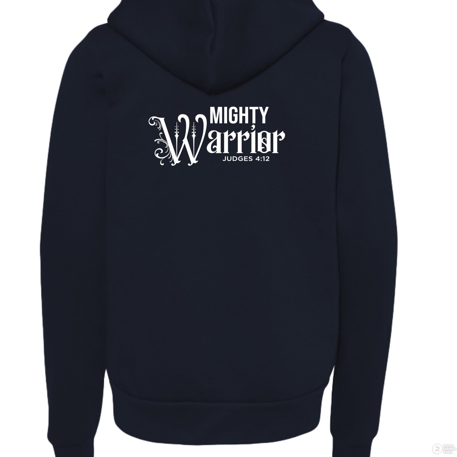 Mighty Warrior Youth Christian Fleece Full - Zip Hooded Sweatshirt - ClaimedbyGodDesigns